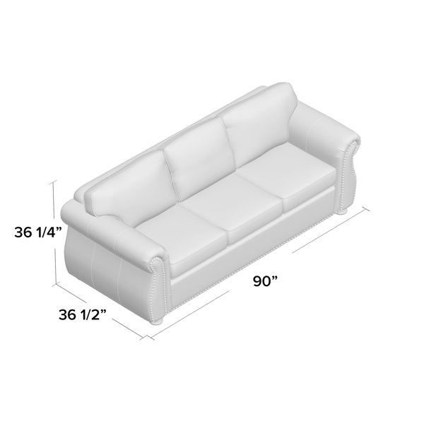 Loon Peak Hertfordshire Microfiber 90" Rolled Arm Sofa & Reviews Wayfair